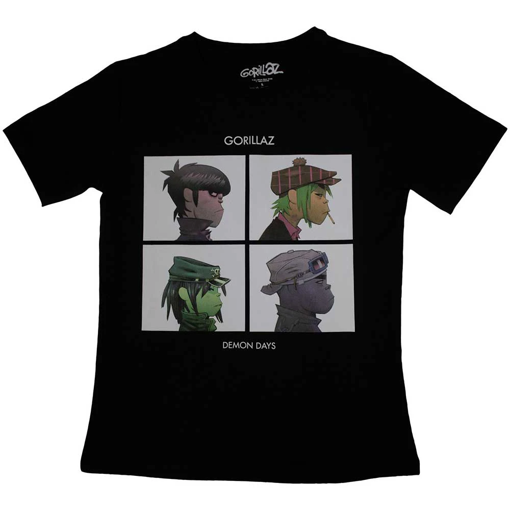 Gorillaz | Official Band Ladies T-Shirt | Demon Days