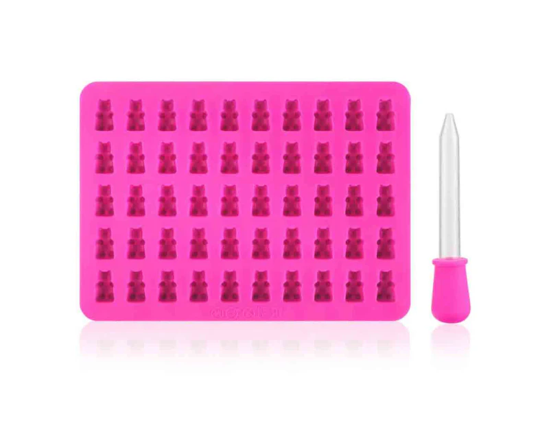 Silicone mold 50 with gummy bear ice cube mold with dropper set mold Making Cute Gift For Your Kids