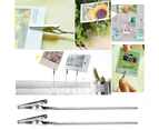 50 Pcs Alligator Clip Photo Holders, Metal Photo Clips, DIY Memo Clip Holder Stand Clips