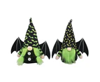 Halloween Gnomes Plush Bat Wing Faceless Doll Chic Desktop Decor