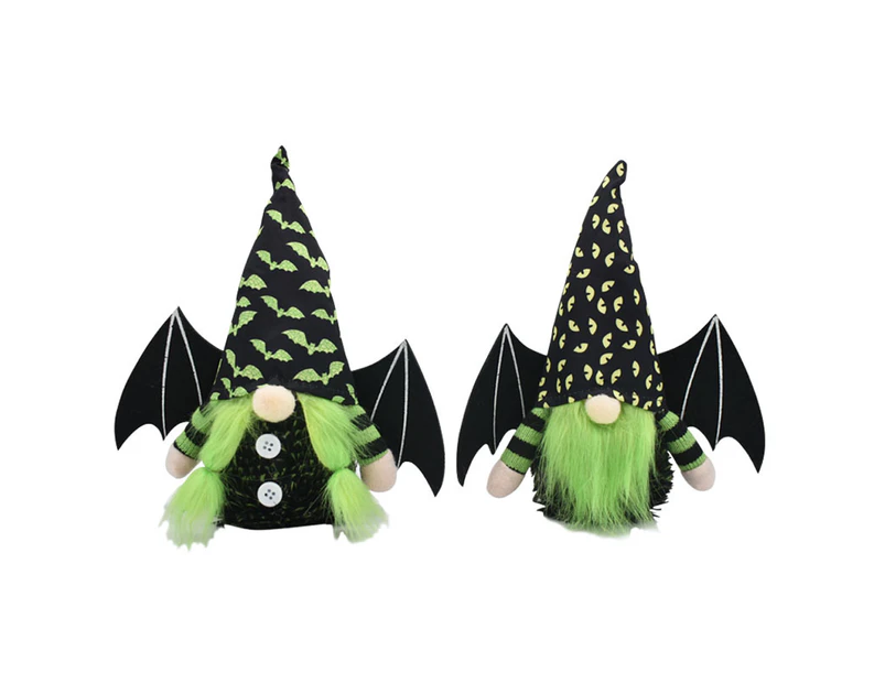 Halloween Gnomes Plush Bat Wing Faceless Doll Chic Desktop Decor