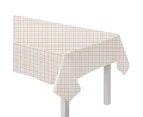 Sand Gingham Paper Tablecloth