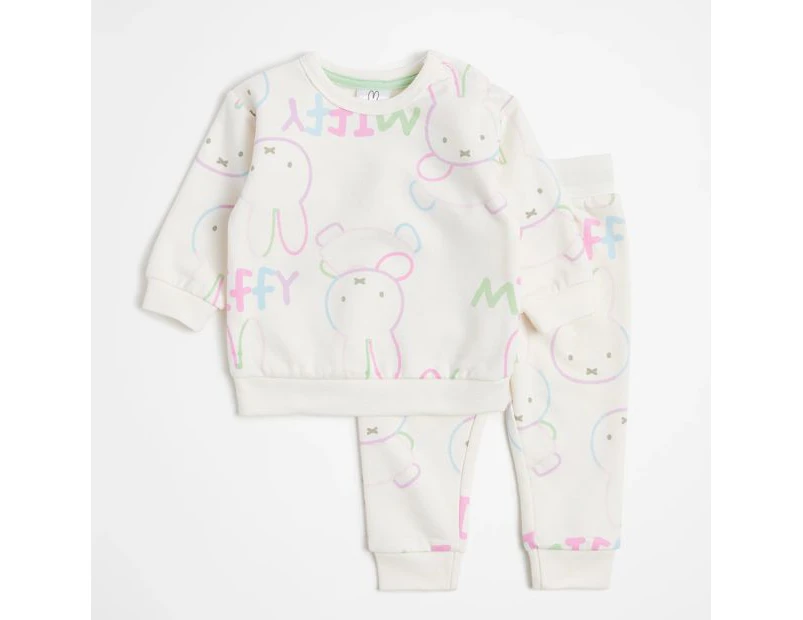 Baby Jumper and Trackpants 2 Piece Set - Miffy - Neutral
