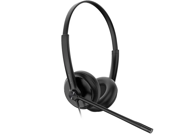 Yealink TEAMS-UH34SE-D-C Teams Certified Wideband Noise Cancelling Headset,USB-C and 3.5mm Jack,Leather Ear Piece,Controller with Teams Button,Stereo