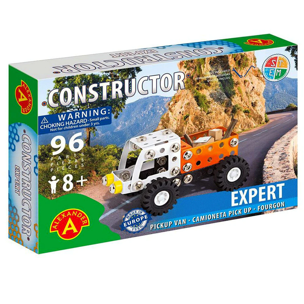 Constructor Expert Pickup Van Kids Toy 96 Pieces