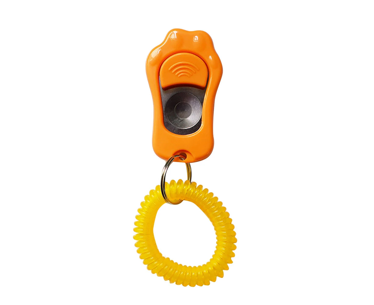 Pet Supplies Three Grades Adjust Sound Dog Training Obedience Clicker Trainer-Orange