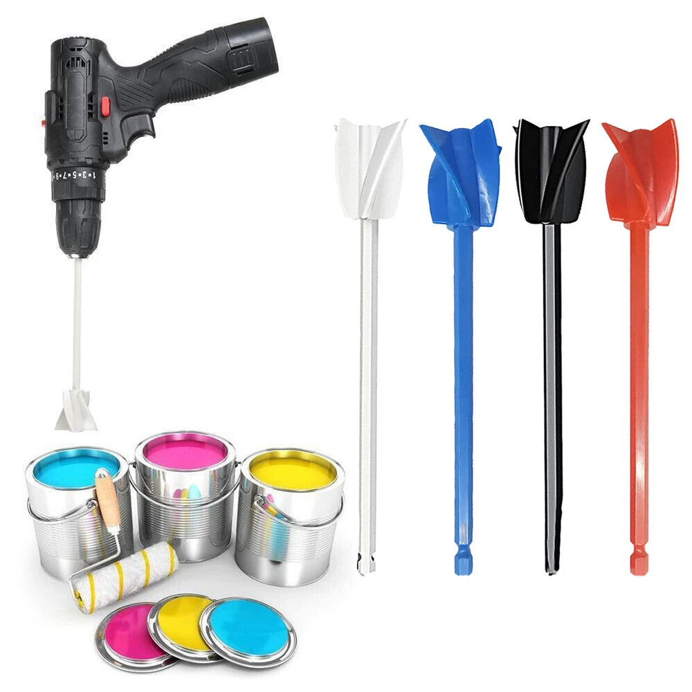 4Pcs Paint Mixer Drill Attachment Epoxy Mixer Mud Mixer Paint Stirrer