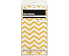 Chevron Yellow Plastic Tablecover