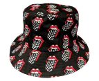 The Rolling Stones Unisex Bucket Hat: Checker Tongue Pattern