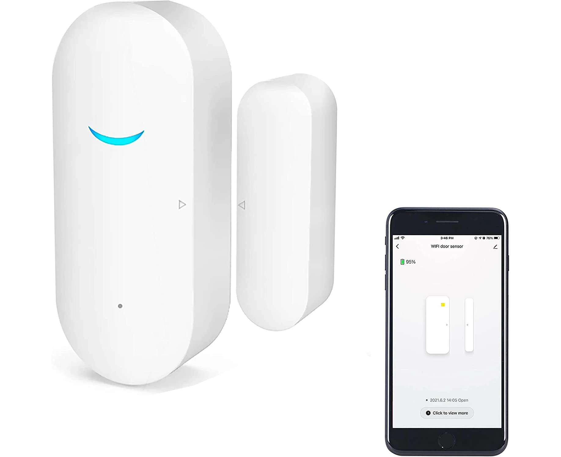 WiFi Door Sensor, Tuya Smart Door Window Sensor,Wireless Window Sensor