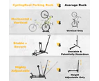 CD Vertical Bike Floor Parking Stand - Premium Quality Vertical & Horizontal Adjustable Rack - Safe & Secure for MTB Road Bikes Wheels Sizes up to 29"