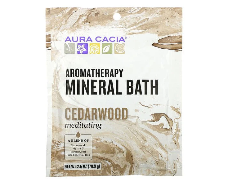 Aromatherapy Mineral Bath, Meditating Cedarwood, 2.5 oz (70.9 g)