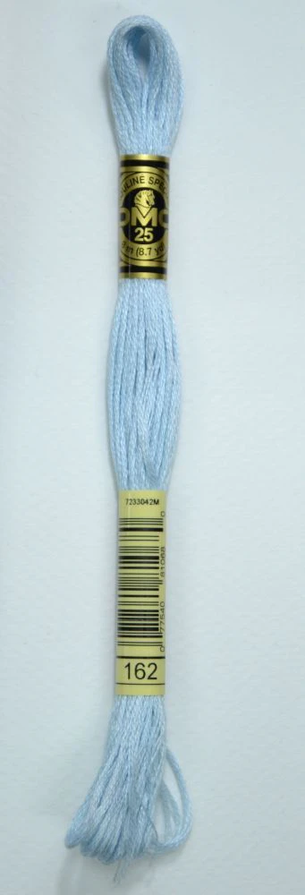 DMC Stranded Cotton #162 Ultra Very Light Blue Hand Embroidery Floss 8m Skein