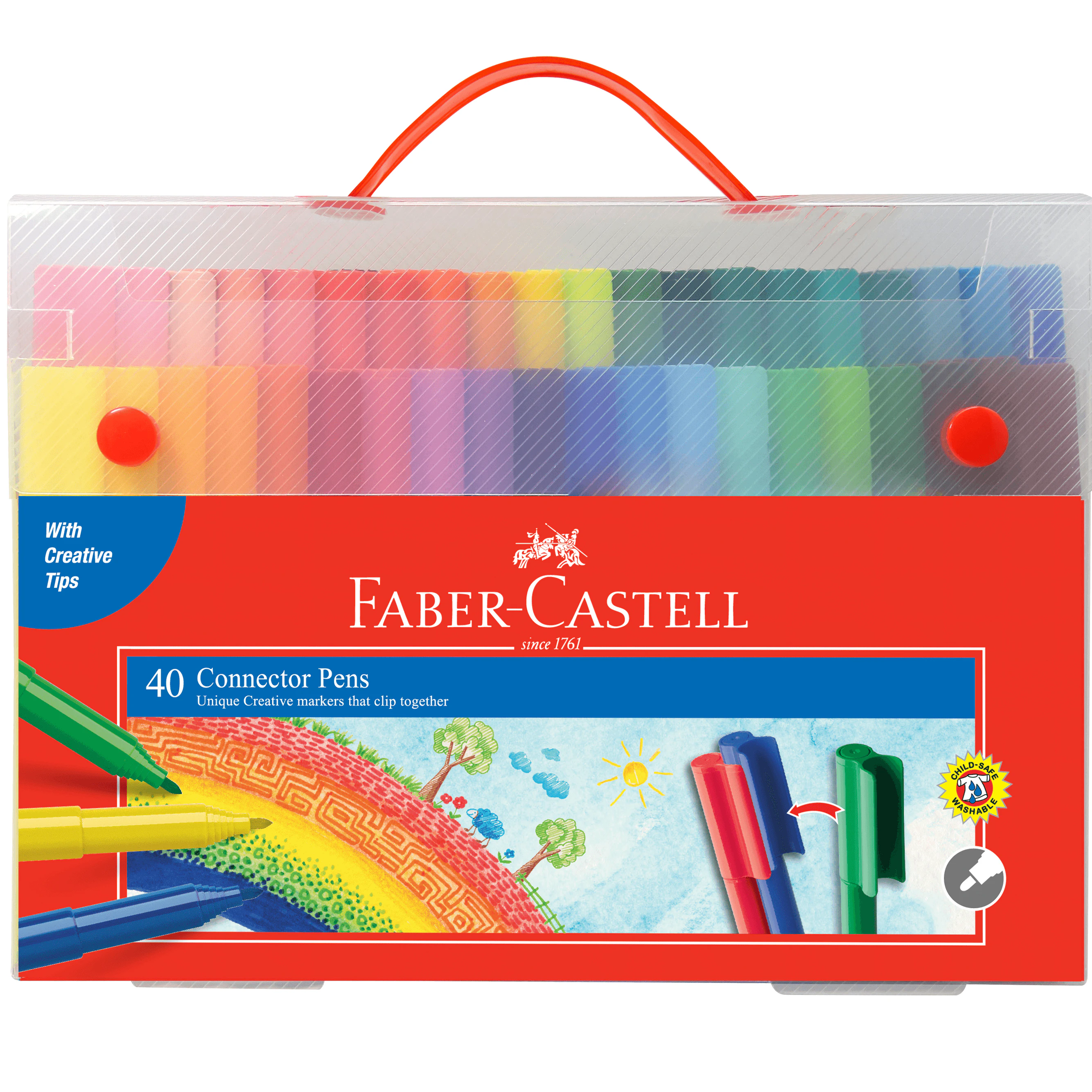 Faber Castell 40 Connector Pens Markers Gift Case