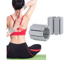 Pair of Adjustable Wrist Ankle Weights Unisex Strength Training Set Walking Running Gym Grey