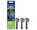 Oral B Power Toothbrush Cross Action Refills Black 3 Pack