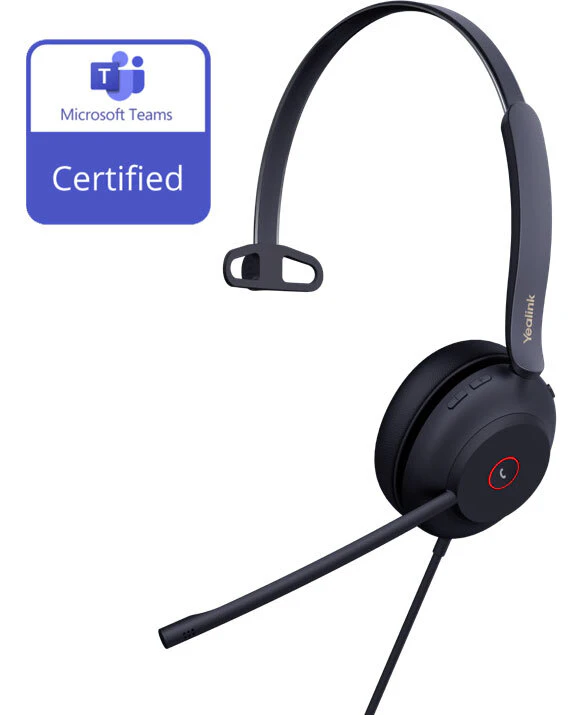 Yealink UH37 Teams Wired Headset Mono USB-C