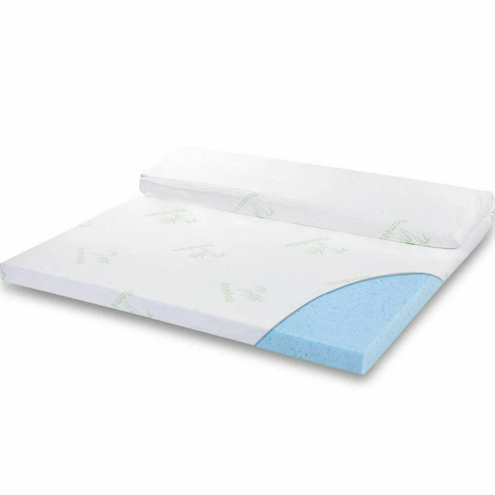 Nneids 5cm Thickness Cool Gel Memory Foam Mattress Topper Bamboo Fabric Double