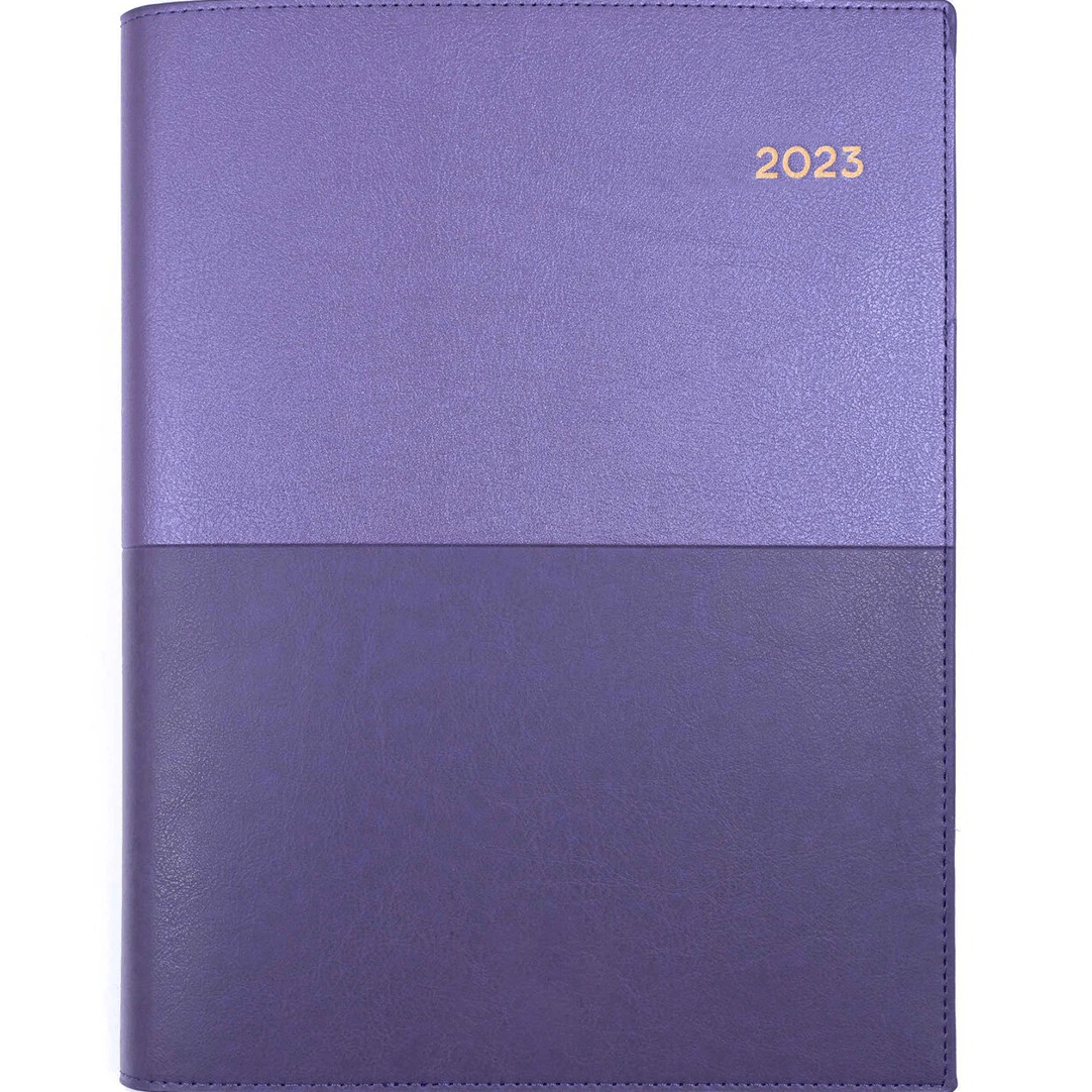 Collins Vanessa A4 Week To View 2023 Diary Purple Calendar Year Planner