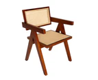 Replica Pierre Jeanneret Chandigarh Dining Armchair - Walnut & Natural