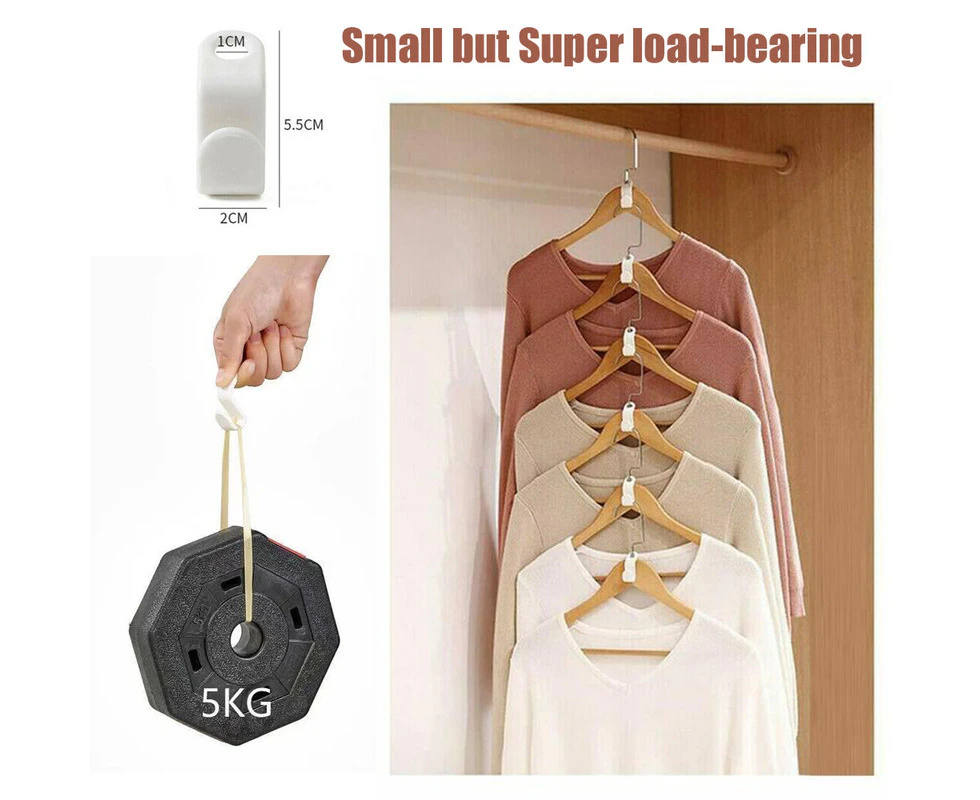 30PCS Cascading Clothes Hanger Connector Hooks Space Saving Closet Organizer Wardrobe Hooks