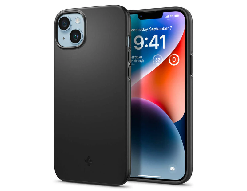 SPIGEN iPhone 14 / 13 Case, 6.1 Inch 2022 Genuine Spigen Ultra Thin Fit Hard Slim PC Cover for Apple - Black