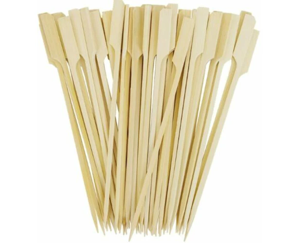 Bamboo Paddle Skewers BBQ Sticks Wooden Picks Fruit Kebab Cocktail Party 18cm - Pack of 200