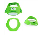 Baby Shampoo Cap Smooth Edge Ear Protection Reusable Kids Bathing Hair Wash Hat Home Use-Green