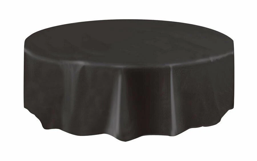 Black Plastic Tablecover Round