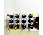 Storage Rack Transparent Space Saving Acrylic Wine Rack Storage Organizer for Wine-Transparent