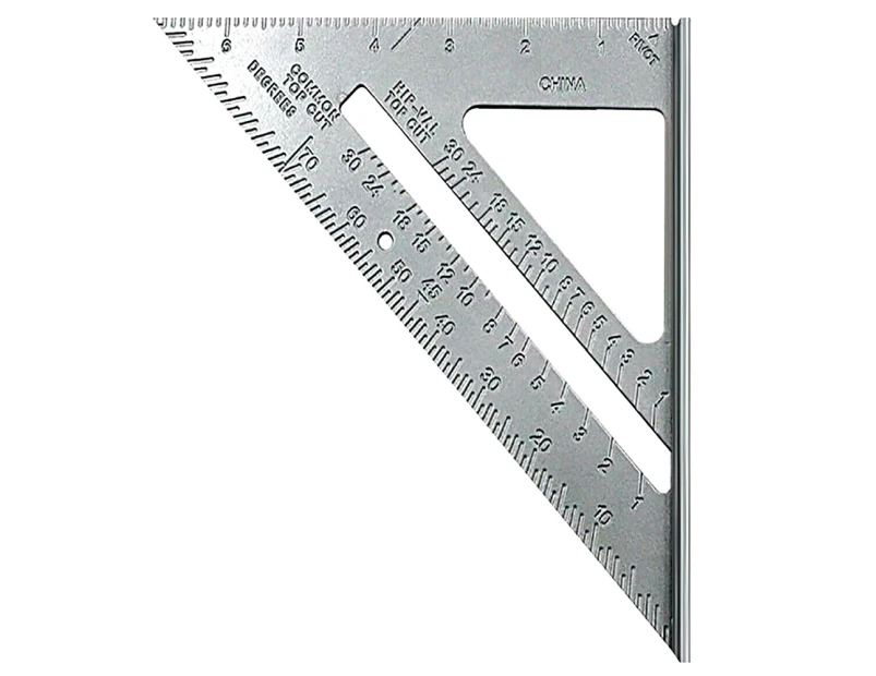 7" Aluminum Alloy Ruler Speed Angle Square Tool Triangle Ruler