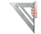 7" Aluminum Alloy Ruler Speed Angle Square Tool Triangle Ruler