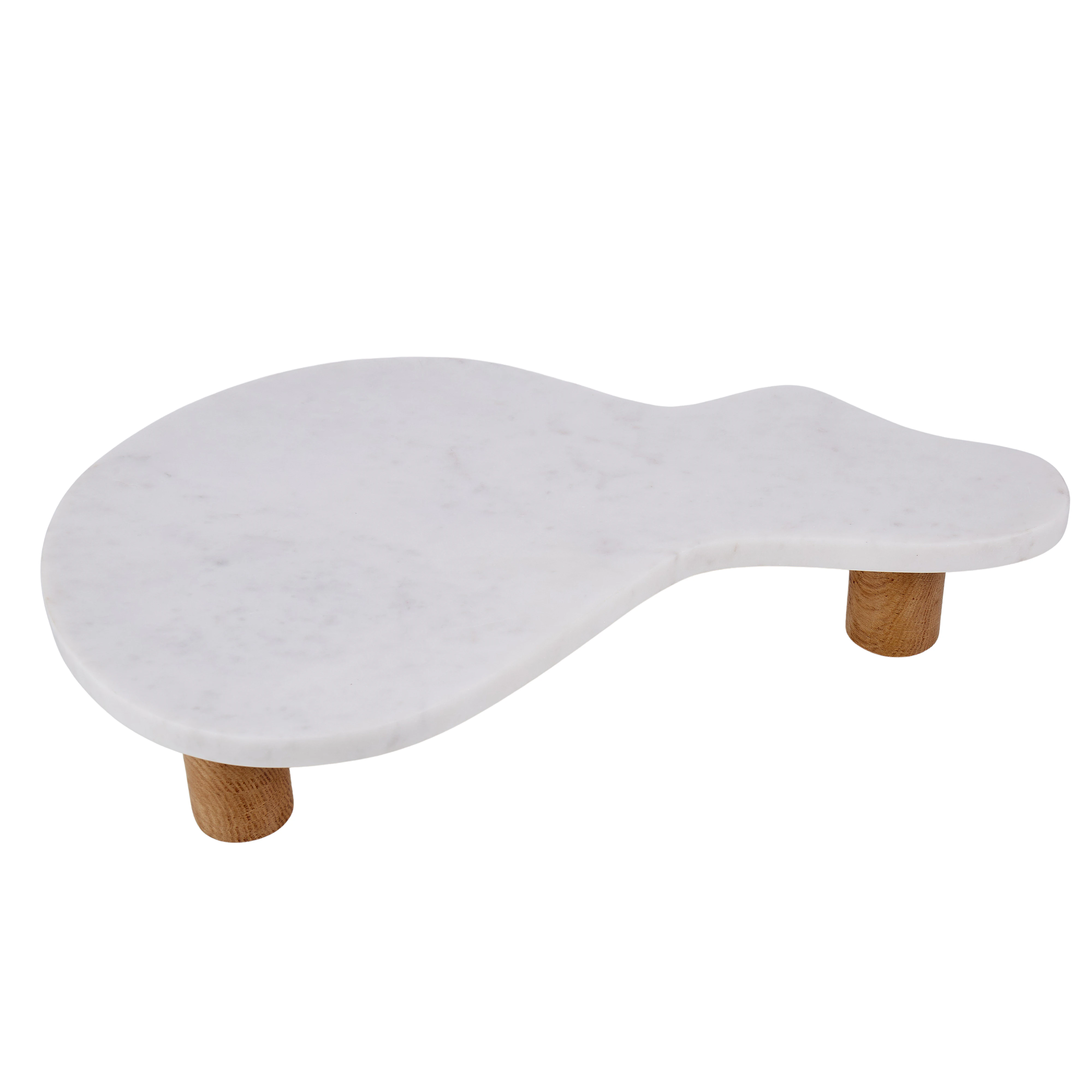 Amalfi Puddle Serving Board Marble & Wood Charcuterie Cheese Board 25x45cm