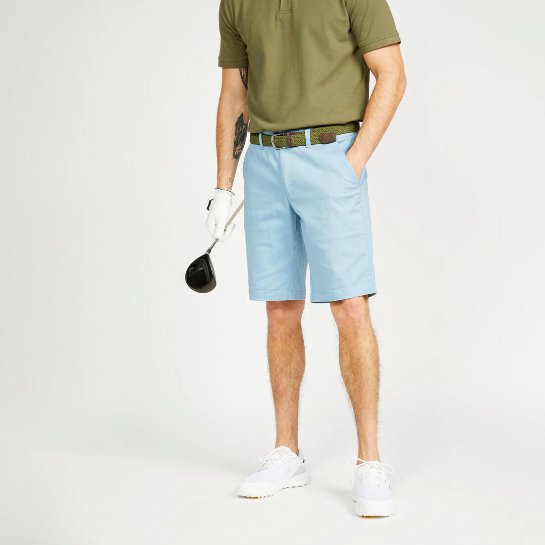 Men's Mild Weather Golf Bermuda Shorts - Faded Denim