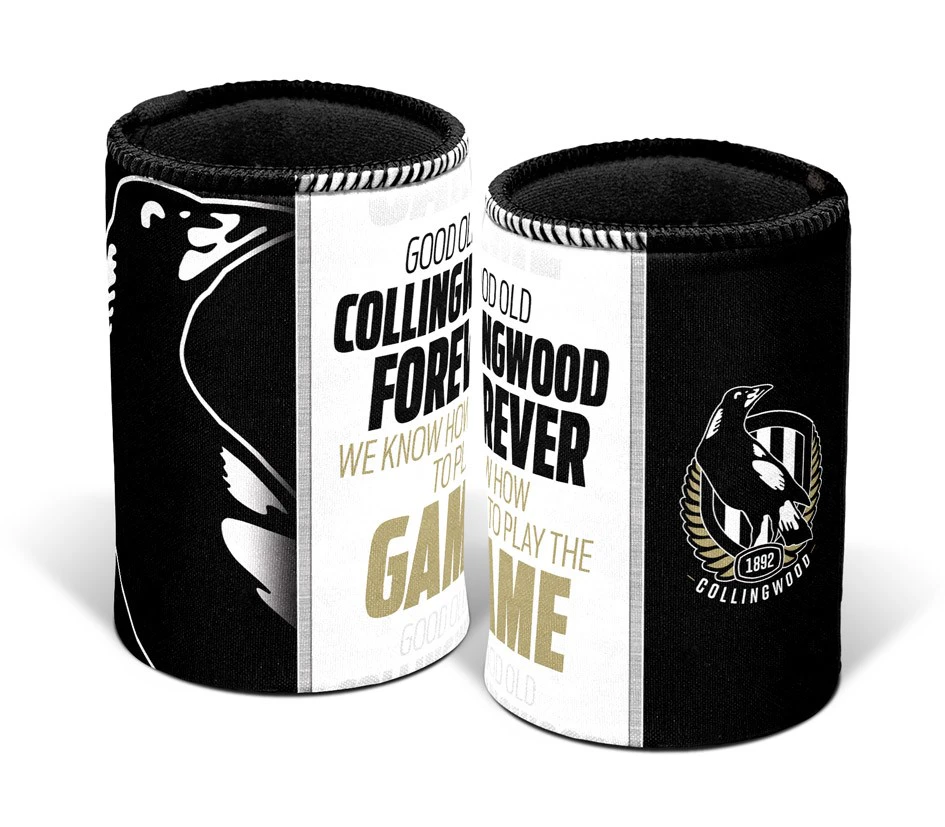 Collingwood Magpies AFL SONG Beer Can Bottle Cooler Stubby Holder Cosy