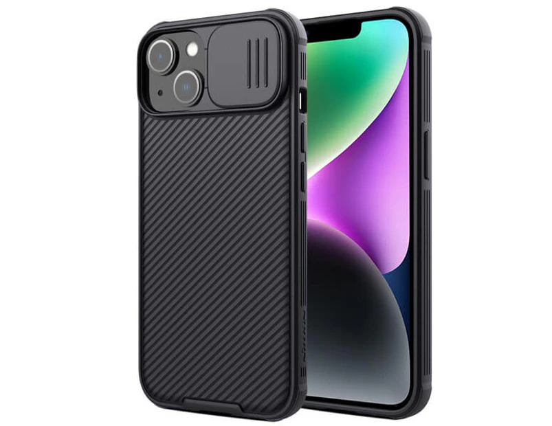 For Apple iPhone 14 Case, CamShield Series Slim Stylish Protective Case with Slide Camera Cover (Black)