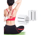Pair of Adjustable Wrist Ankle Weights Unisex Strength Training Set Walking Running Gym White