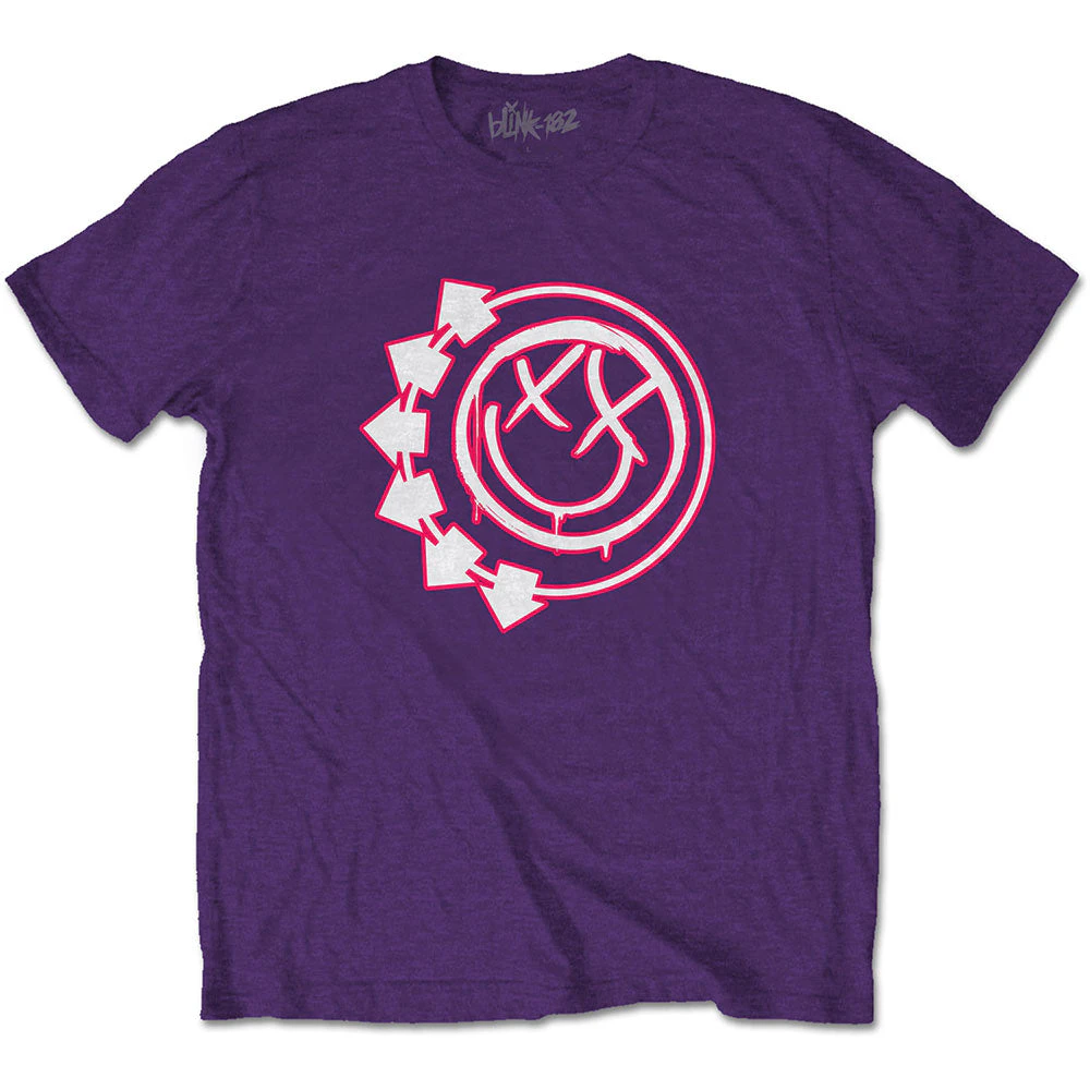 Blink-182 | Official Band T-Shirt | Six Arrow Smile - Purple