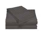 Royal Comfort 1200Tc Quilt Cover Set Damask Cotton Blend Luxury Sateen Bedding - King Charcoal Grey