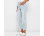 Target Mid Rise Ankle Length Girlfriend Denim Jeans - Blue