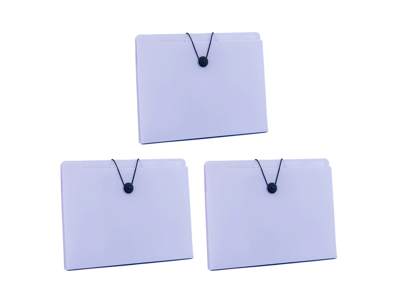 Big Capacity 5-Pocket Expanding File 3pcs, Plastic Expandable File Folder