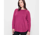 Target Plus Size Curve Hem Knit Jumper - Red