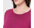 Target Plus Size Curve Hem Knit Jumper - Red