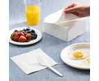1200 x PLAIN WHITE PAPER LUNCH NAPKINS 30 x 30cm | Catering Parties Food Serving Made from Eco Friendly & Sustainable Materials
