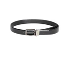 Van Heusen Men's Reversible Dress Belt Patent Gloss/Pebble Grain Black - Black/Black