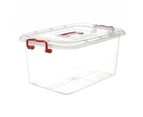 8 x CLIP LOCK PLASTIC STORAGE BOX CARRY HANDLE LID 10L | Container Tub Bin Box