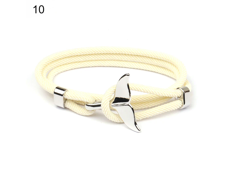 Shark Buckle Adjustable Couple Bracelet Multilayer Handmade Women Men Rope Wristband Jewelry Accessories