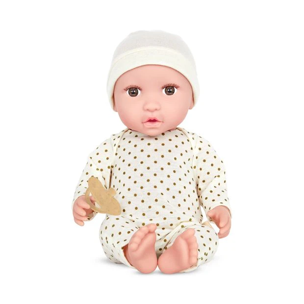 LullaBaby 14-inch Baby Doll with PJs and Ivory Hat