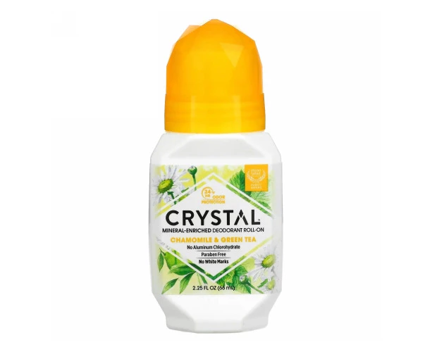 Crystal Mineral Deodorant Roll On, Chamomile & Green Tea 2.25 oz