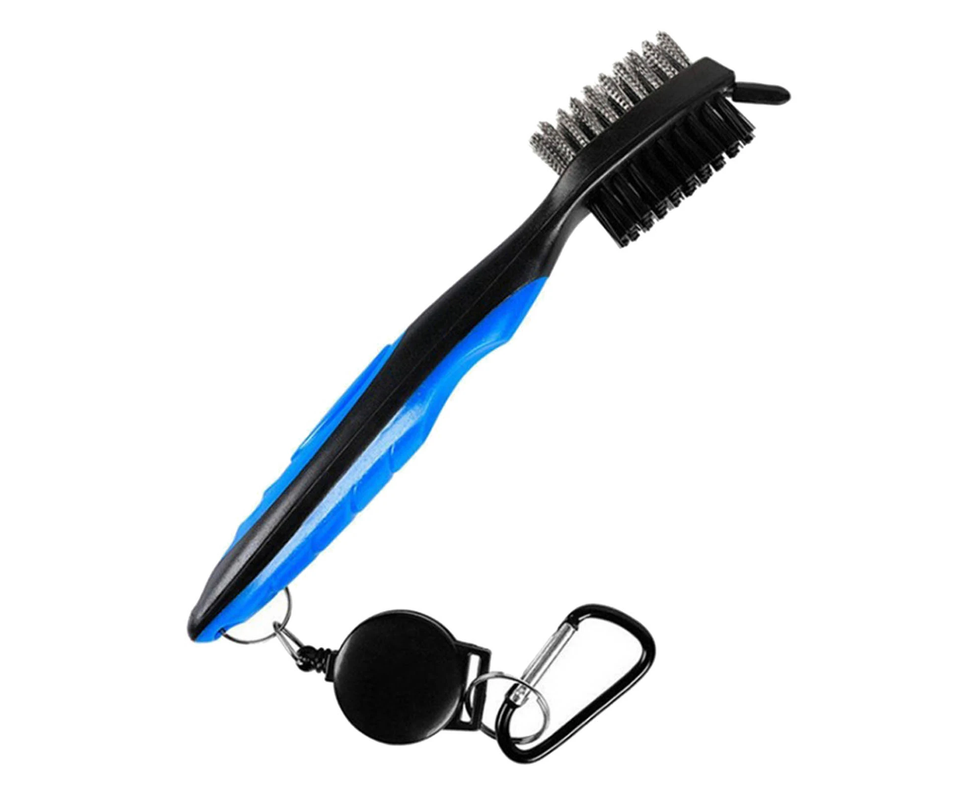 Club Cleaning Brush Convenient Sturdy Structure Golf Accessories Golf Pole Putter Double Sided Groove Cleaner for Golf Club -Blue